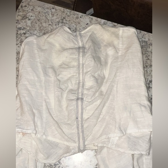 Free People Cropped Shirt Top White - Picture 8 of 8